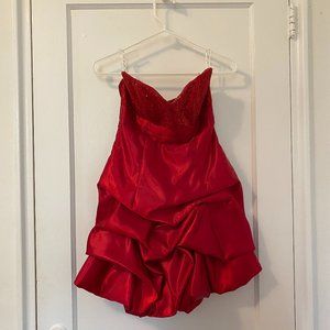 Red Strapless Dress